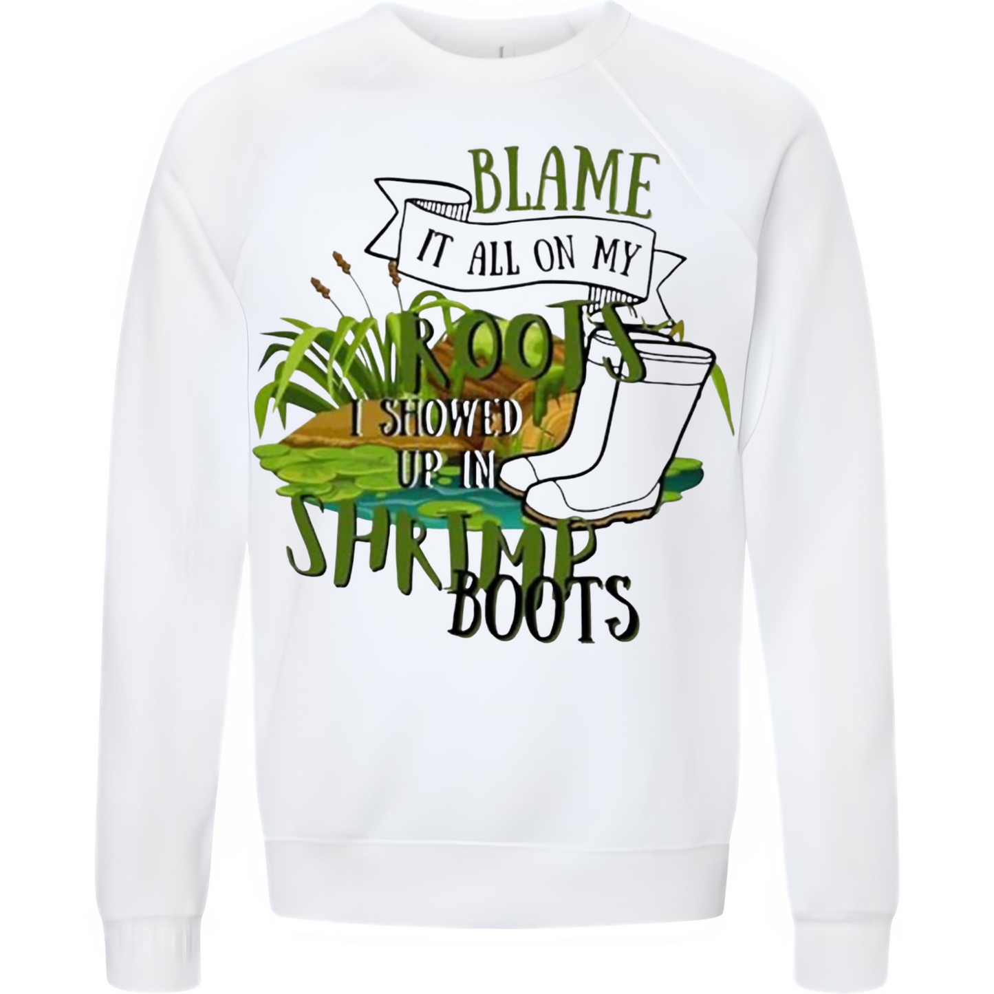 T-SHIRT | LONG SLEEVE | WHITE | SHOWED UP IN SHRIMP BOOTS SHARON'S SALTED LEMON
