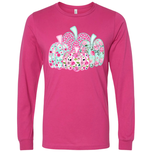 BELLA + CANVAS - Unisex Jersey Long Sleeve Tee - Berry - Pretty Pumpkins SHARON'S SALTED LEMON